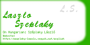 laszlo szeplaky business card
